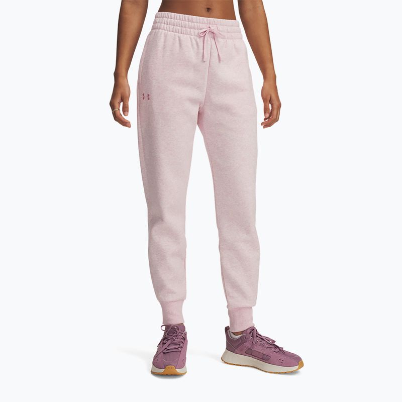 Damenhose Under Armour Rival Fleece prime pink light heather/prime pink
