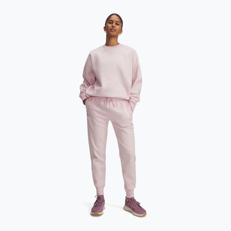 Damenhose Under Armour Rival Fleece prime pink light heather/prime pink 2