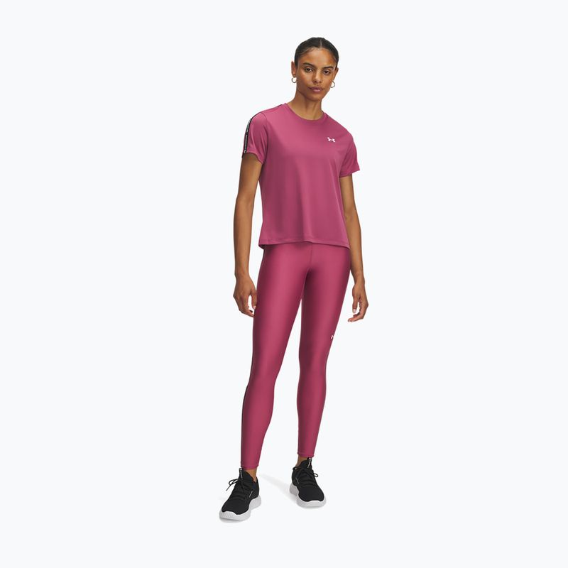 Damenleggings Under Armour Tech Wordmark Tape fuchsia dusk/black/white 2