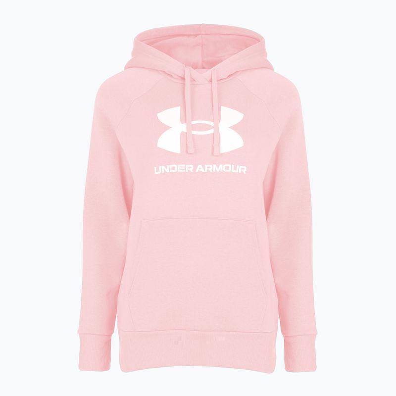 Hoodie Sweatshirt Damen Under Armour Rival Fleece Big Logo Hoody prime pink/white 3