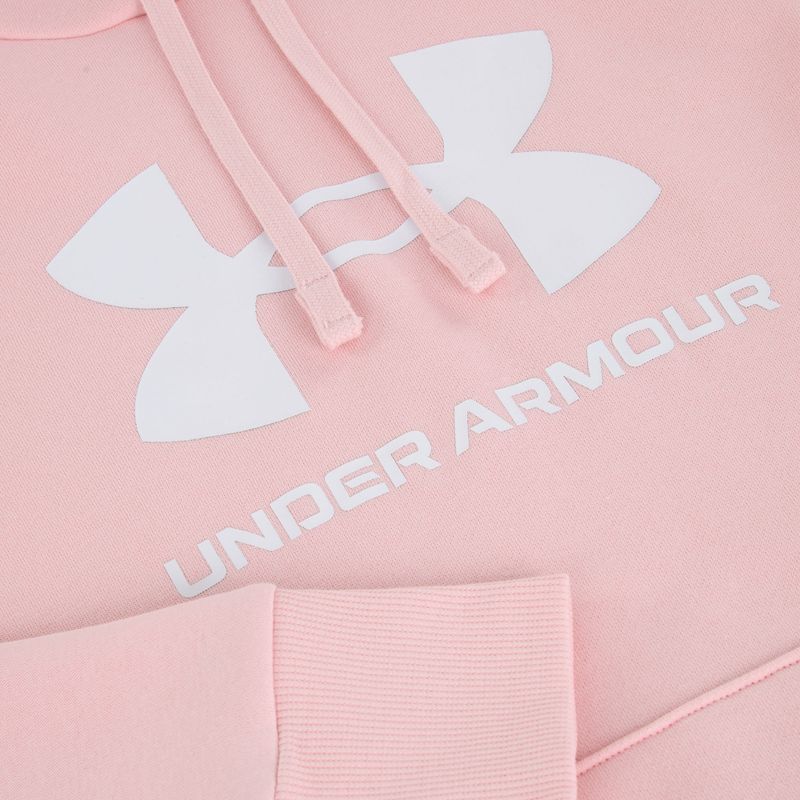 Hoodie Sweatshirt Damen Under Armour Rival Fleece Big Logo Hoody prime pink/white 5