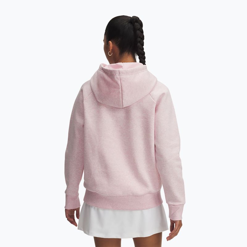 Damen Hoodie Under Armour Rival Fleece Hoodie prime pink light heather/prime pink 2