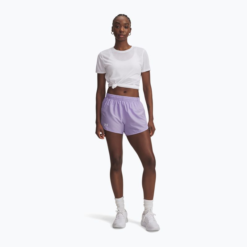 Damen Laufshorts Under Armour Fly By 3" transparent/transparent/reflektierend 2