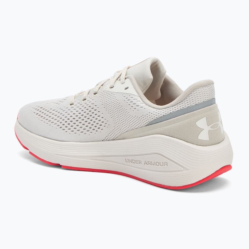 Laufschuhe Damen Under Armour Sonic 7 summit white/khaki base/racer red 3