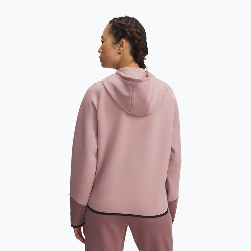 Damen-Sweatshirt Under Armour Unstoppable Fleece HZ tourmaline pink/maroon mist/black 2