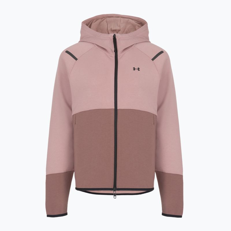 Damen-Sweatshirt Under Armour Unstoppable Fleece HZ tourmaline pink/maroon mist/black 4