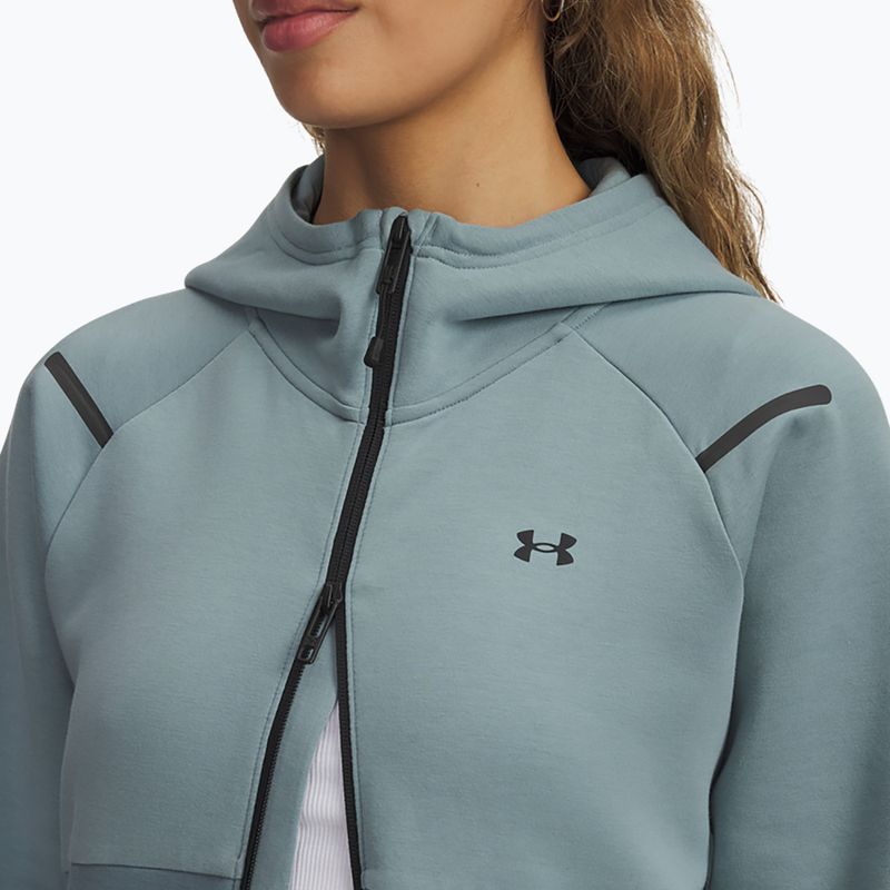 Damen-Sweatshirt Under Armour Unstoppable Fleece HZ serpentine/jasper blue/black 3
