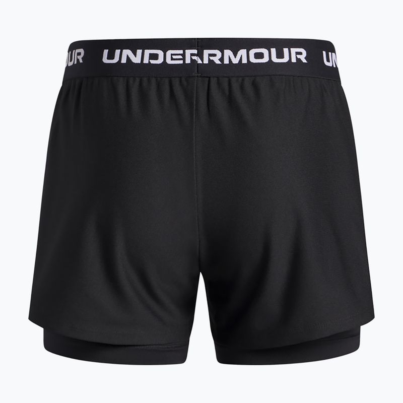Trainingsshorts für Kinder Under Armour UA Tech Play Up 2IN1 Shorts black/black/white 2