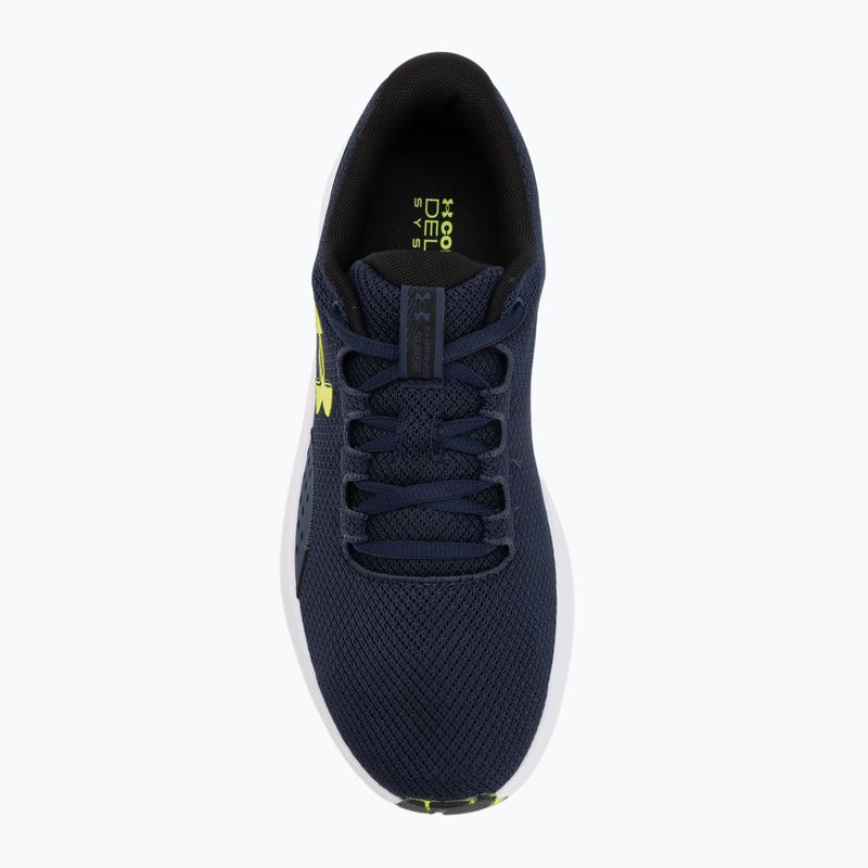 Herren-Laufschuhe Under Armour Charged Surge 4 washed navy/black/high vis yellow 5