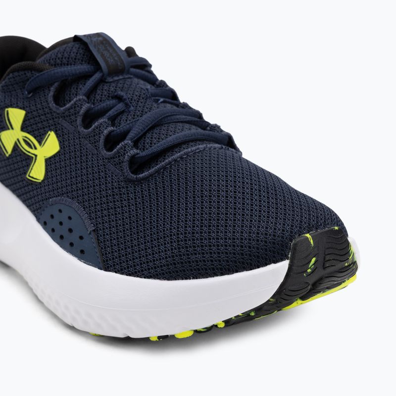 Herren-Laufschuhe Under Armour Charged Surge 4 washed navy/black/high vis yellow 7