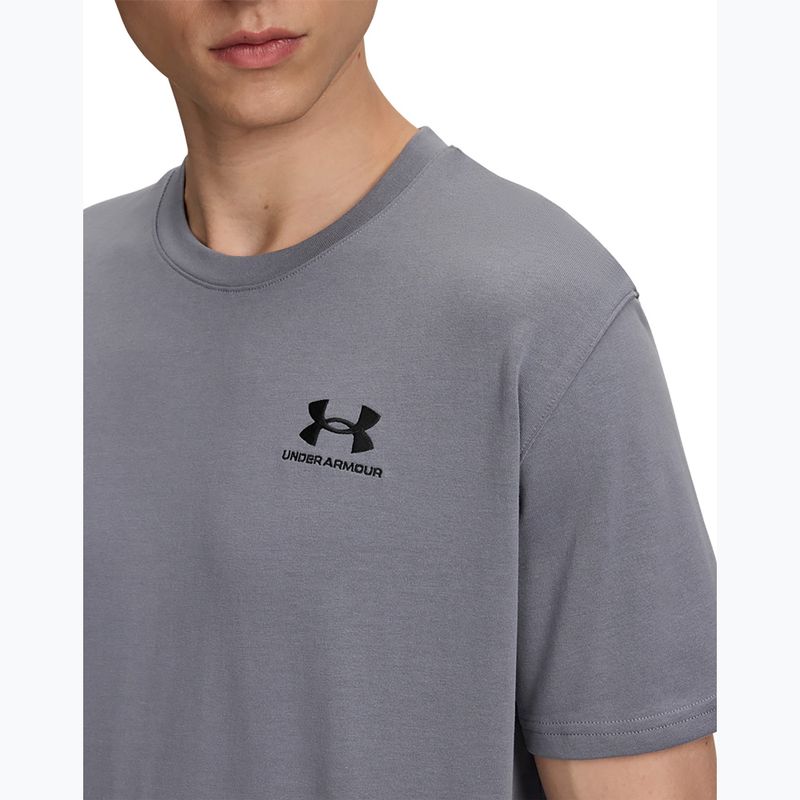 Herren-Trainingsshirt Under Armour Logo Emb Heavyweight titan gray/black 3