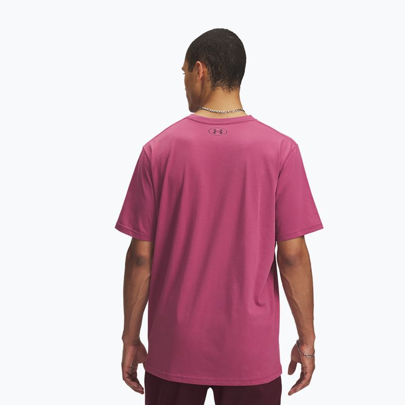 Shirt Herren Under Armour Sportstyle Left Chest fuchsia dusk/dark maroon 2