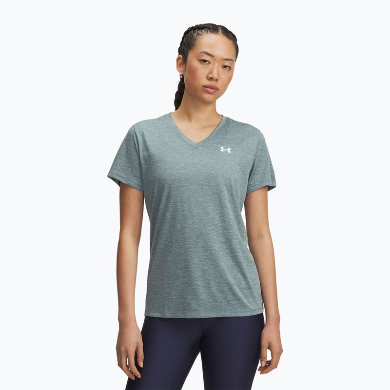 Trainingsshirt Damen Under Armour Tech V-Twist jasper blue/white