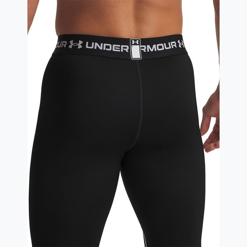 Herrenleggings Under Armour Cold Weather Grid  black/white/white 4