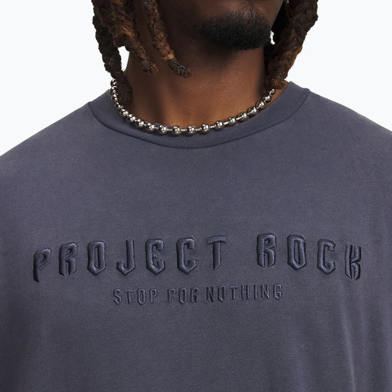 Herren-Shirt Under Armour Project Rock Q3 ST Graphic downpour gray/white 3