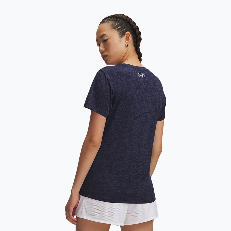Damen Trainingsshirt Under Armour Tech Twist midnight navy/weiß 2