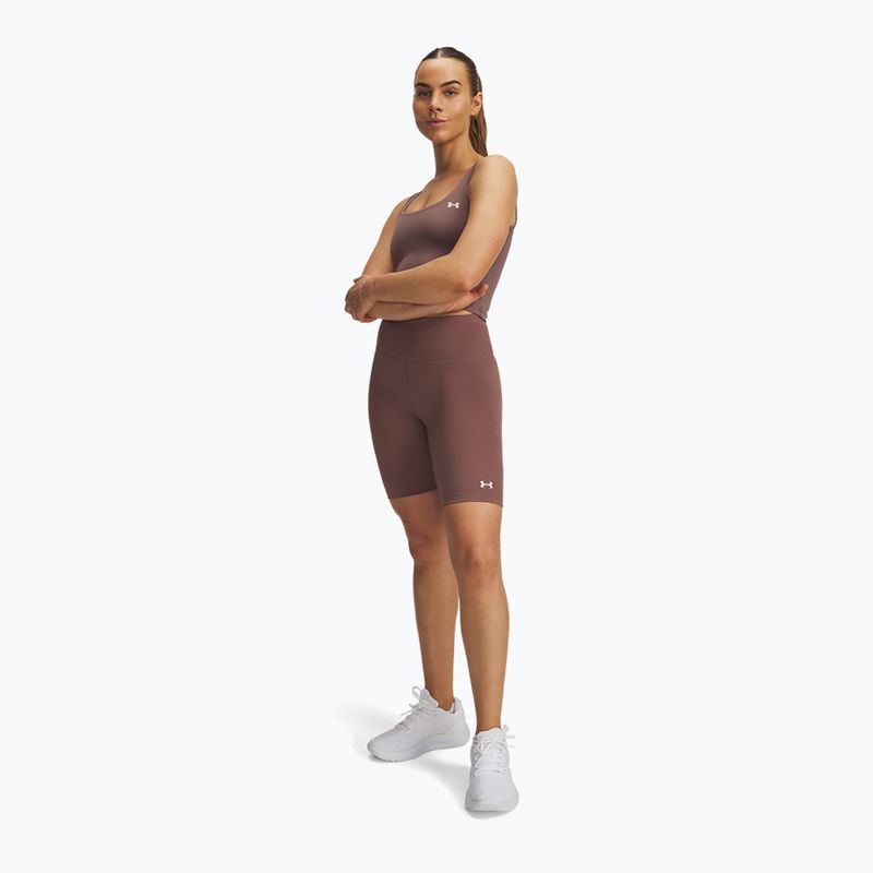 Damen Trainingsshorts Under Armour Motion Bike EMEA Sierra Taupe/Weiß 2