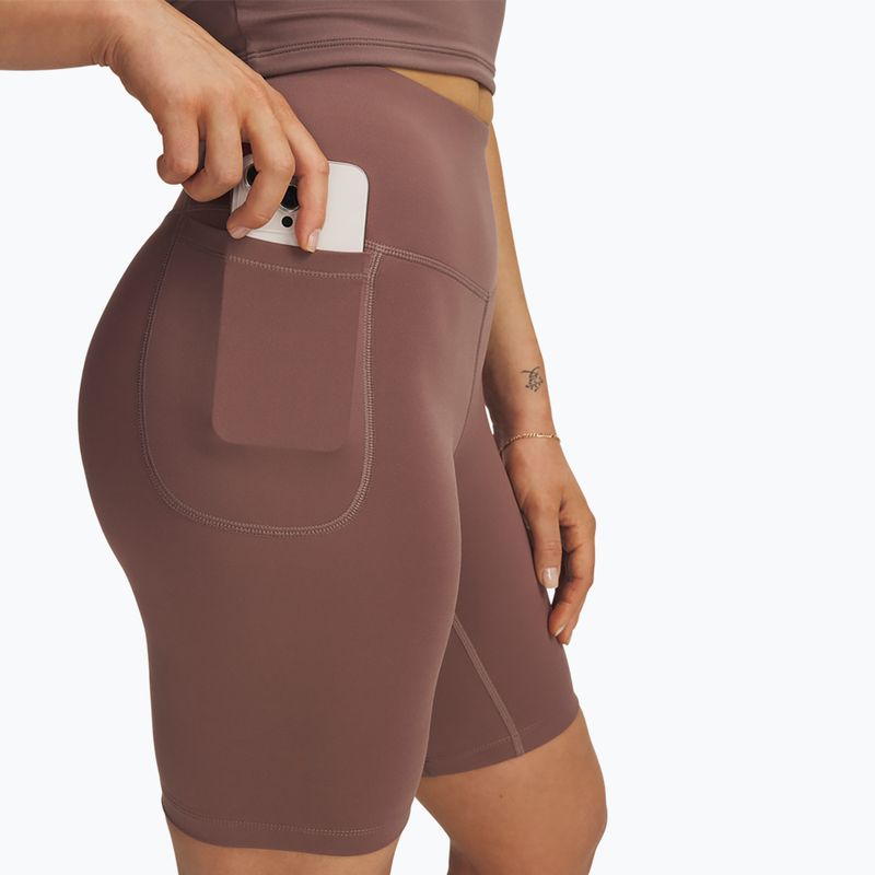 Damen Trainingsshorts Under Armour Motion Bike EMEA Sierra Taupe/Weiß 4