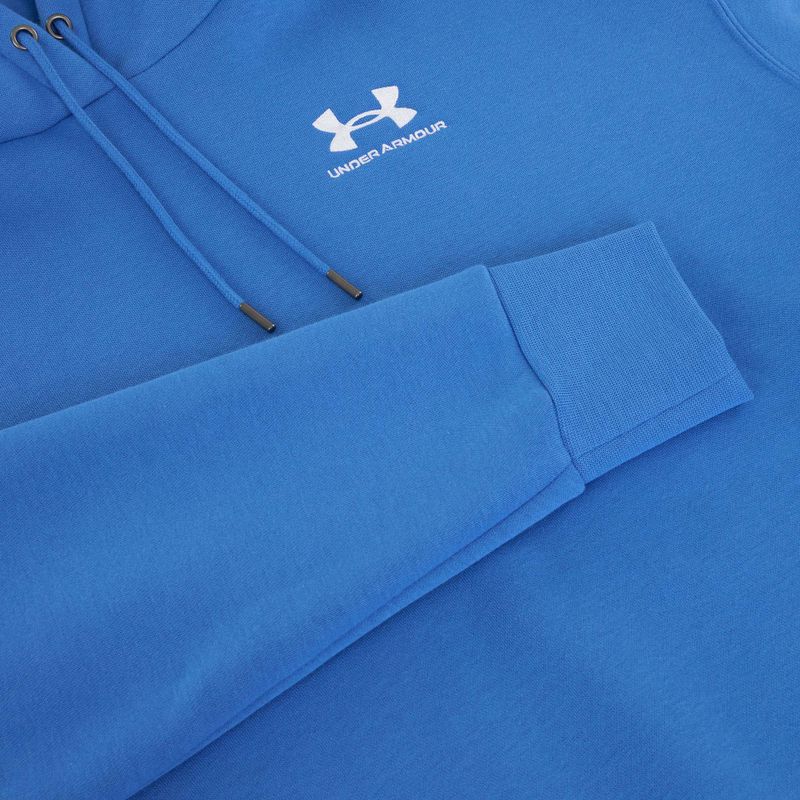 Hoodie Sweatshirt Damen Under Armour Icon Fleece Hoodie blue atlantis/white 6