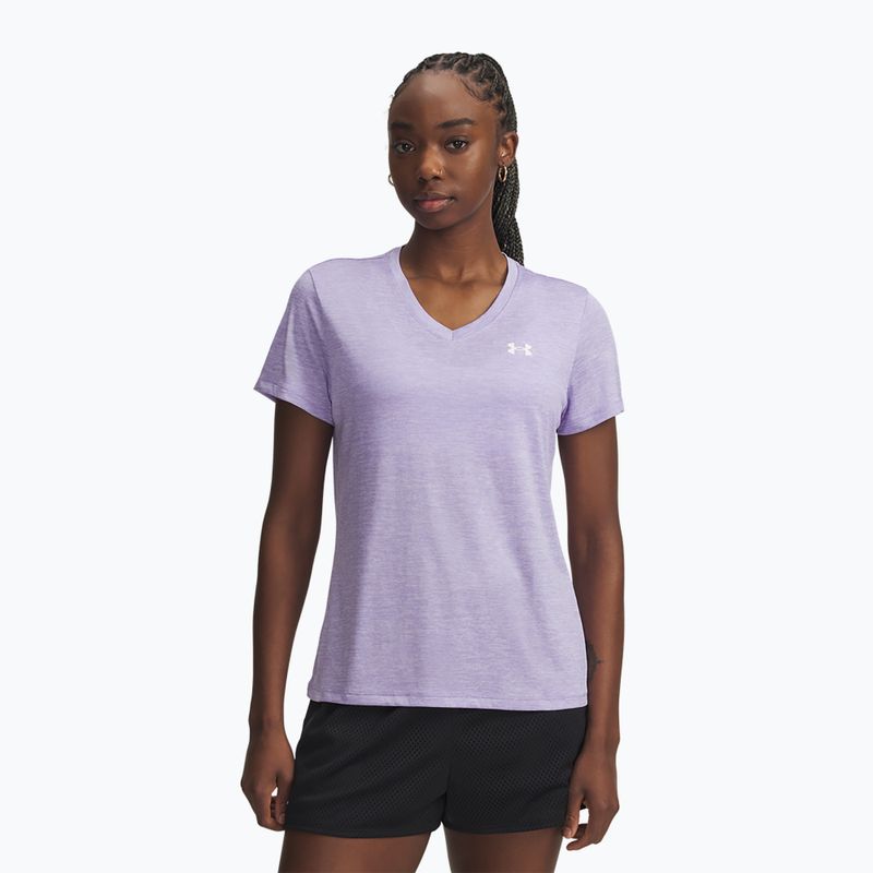 Trainingsshirt Damen Under Armour Tech V-Twist transparent/white