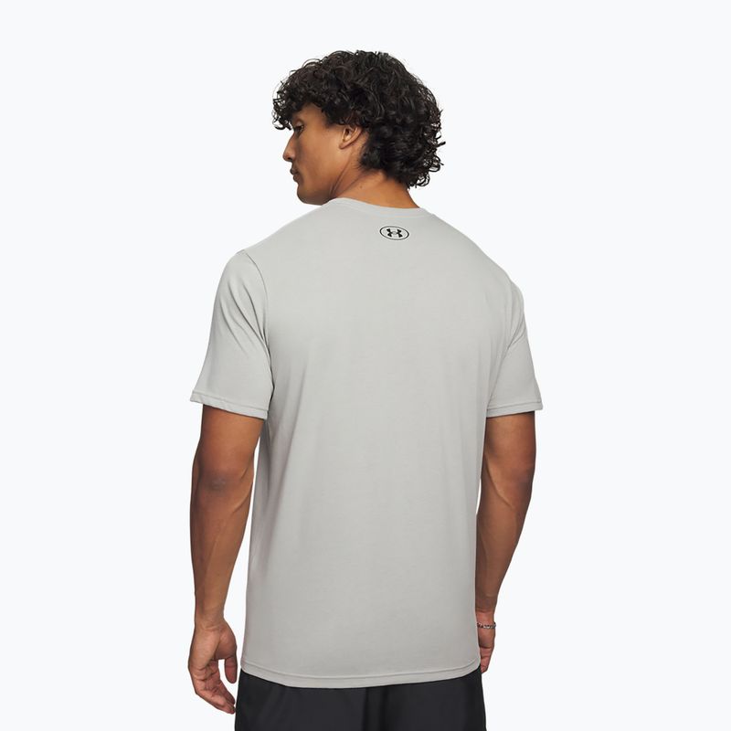 Herren Trainings-T-Shirt Under Armour ABC Camo Boxed Logo titanium/black 2