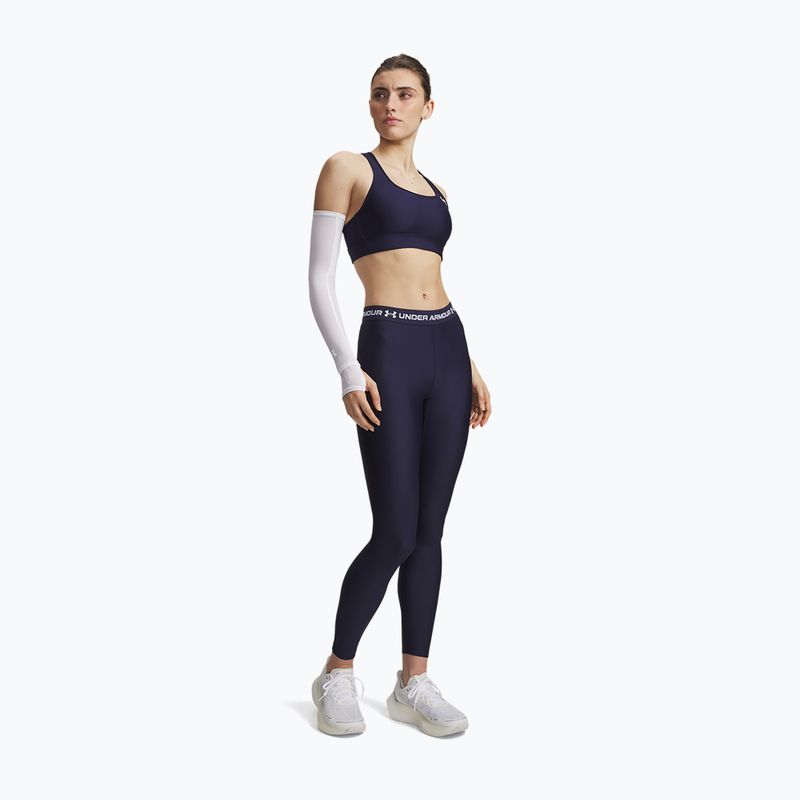 Damen-Trainingsleggings Under Armour HeatGear Leggings midnight navy/white 2
