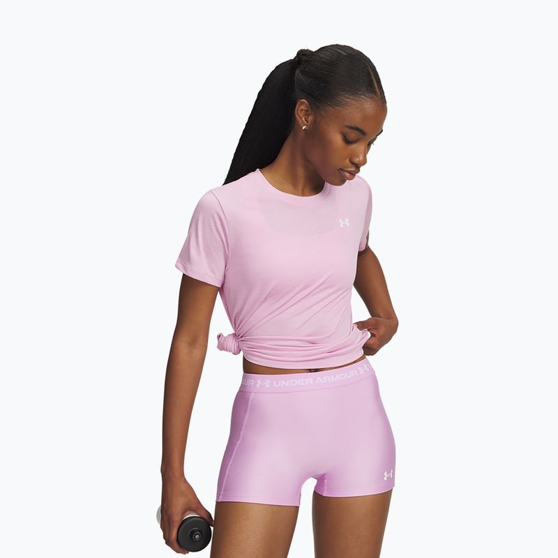 Damen Trainingsshirt Under Armour Tech Twist pink dawn/white