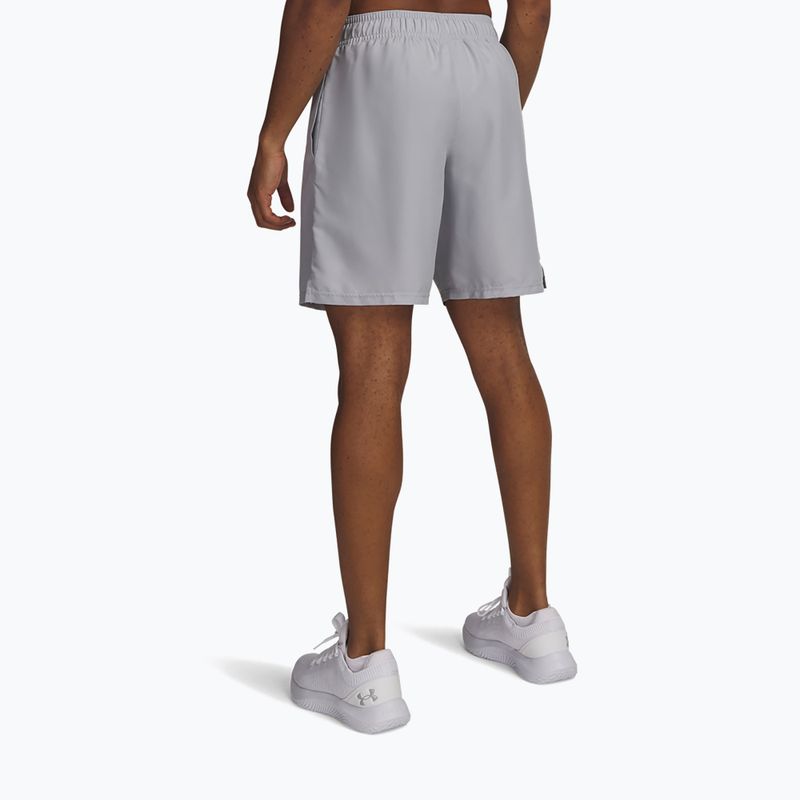 Herren Trainingsshorts Under Armour Woven Wordmark Mod Gray/Lumos Lime 3