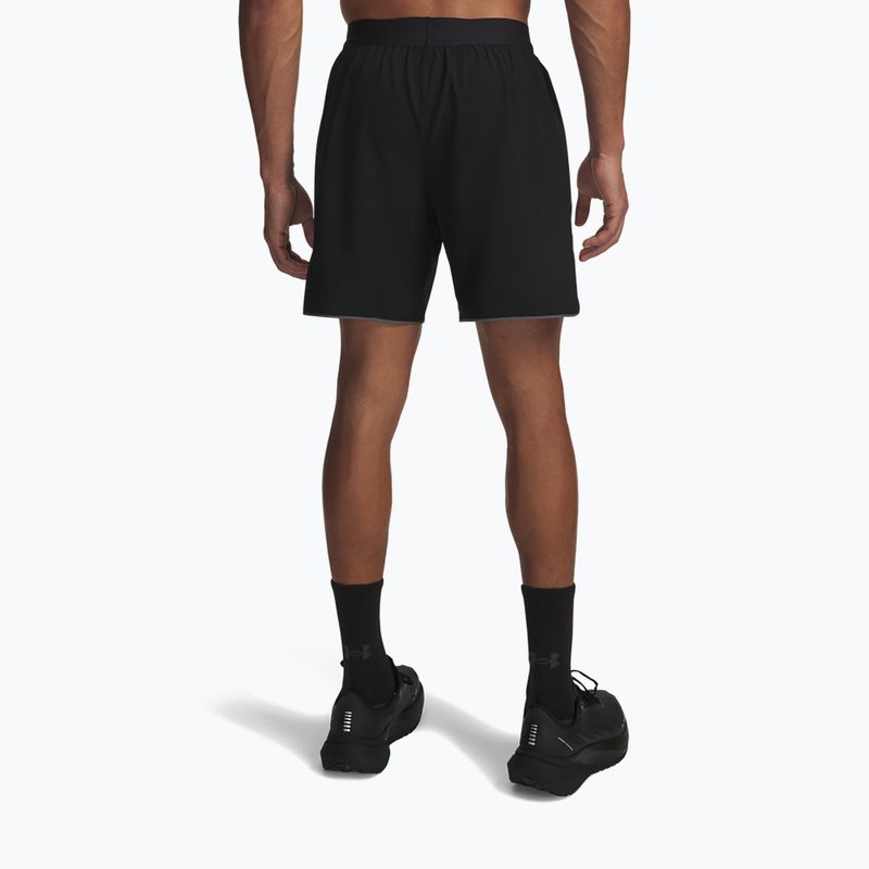 Herren-Laufshorts Under Armour Velociti Pro 2IN1 Shorts ultimate black/reflective 3