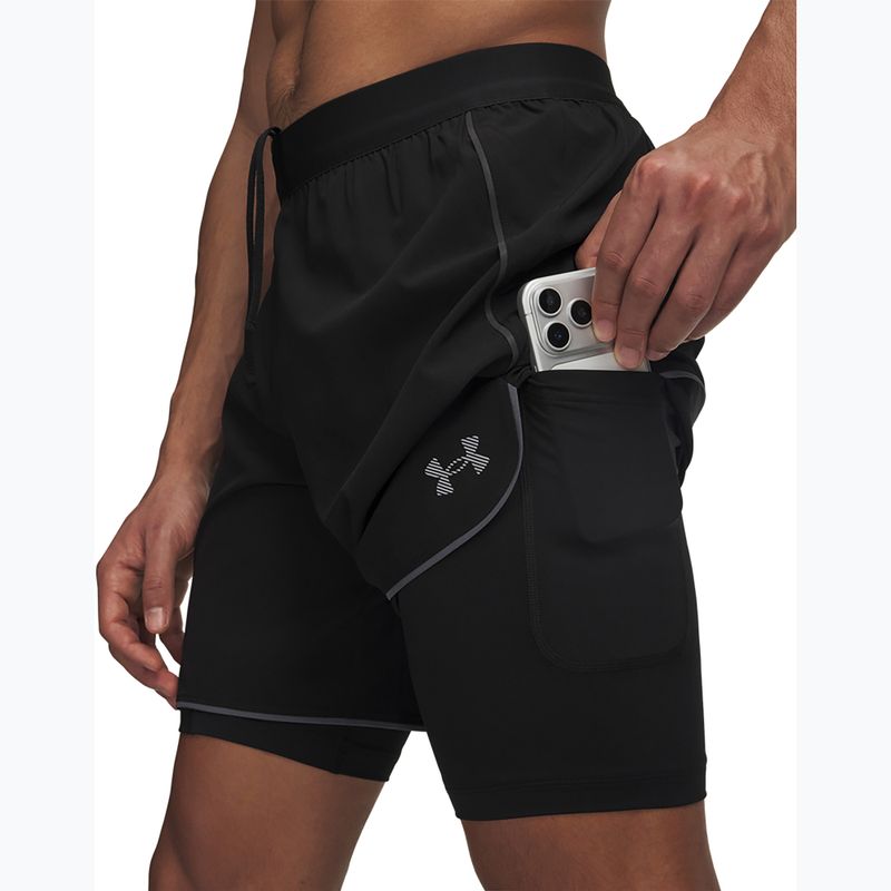 Herren-Laufshorts Under Armour Velociti Pro 2IN1 Shorts ultimate black/reflective 4