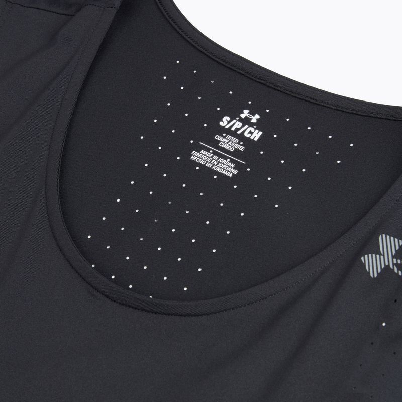 Under Armour Velociti Pro Singlet Herren Laufshirt black/black/metallic silver 3