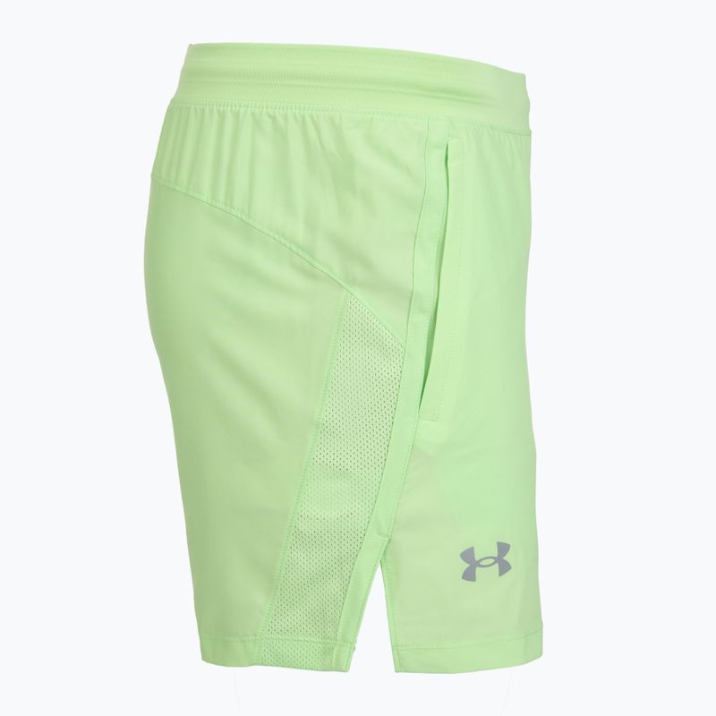 Laufshorts für Herren Under Armour Launch 5" lumos lime/white 3