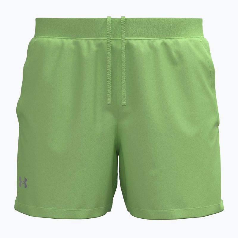Laufshorts für Herren Under Armour Launch 5" lumos lime/white