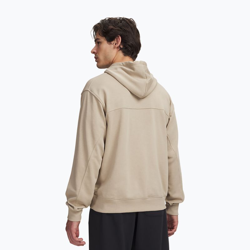 Herren Hoodie Under Armour Rival LW Hoodie City Khaki/Black 2