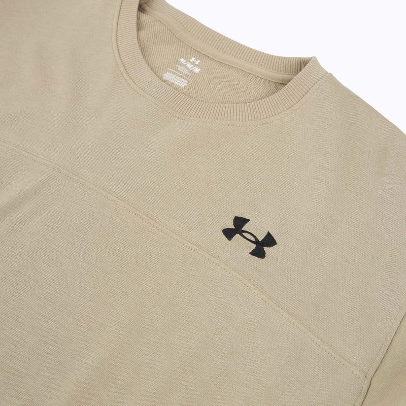 Herren-Sweatshirt Under Armour Rival LW Crew City Khaki/Black 3