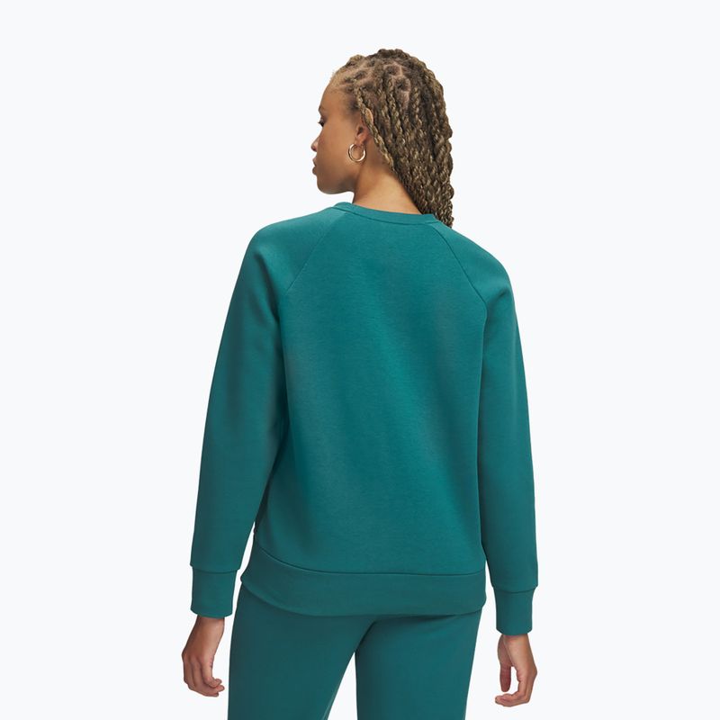 Damen-Sweatshirt Under Armour Rival Fleece Crew rack green/white 2