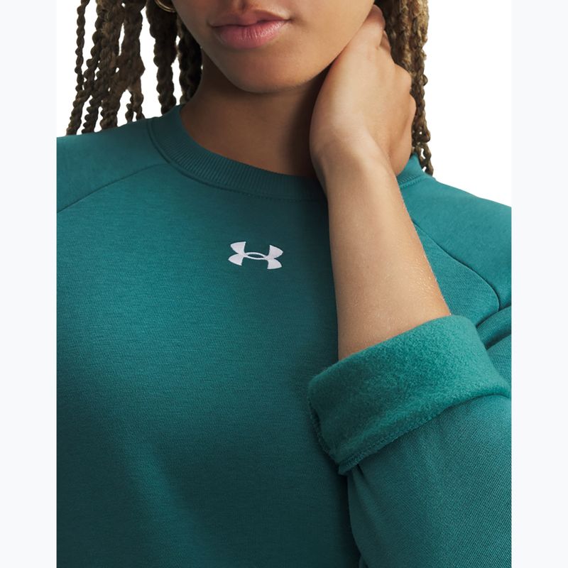 Damen-Sweatshirt Under Armour Rival Fleece Crew rack green/white 3
