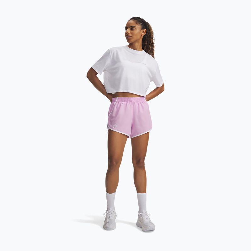 Damen Laufshorts Under Armour Fly By 3" pink dawn/white 2