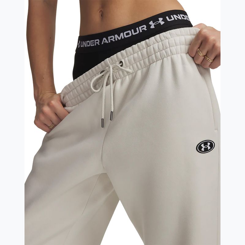 Damenhose Under Armour Icon Fleece Nov Jogger summit white/white 4