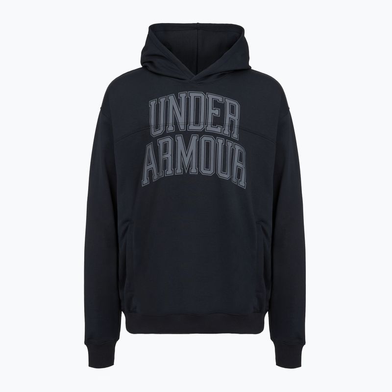 Herren Hoodie Under Armour Rival LW Graphic Hoodie black/black 4