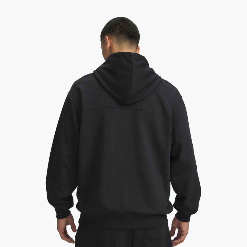 Herren Hoodie Under Armour Rival LW Graphic Hoodie black/black 2