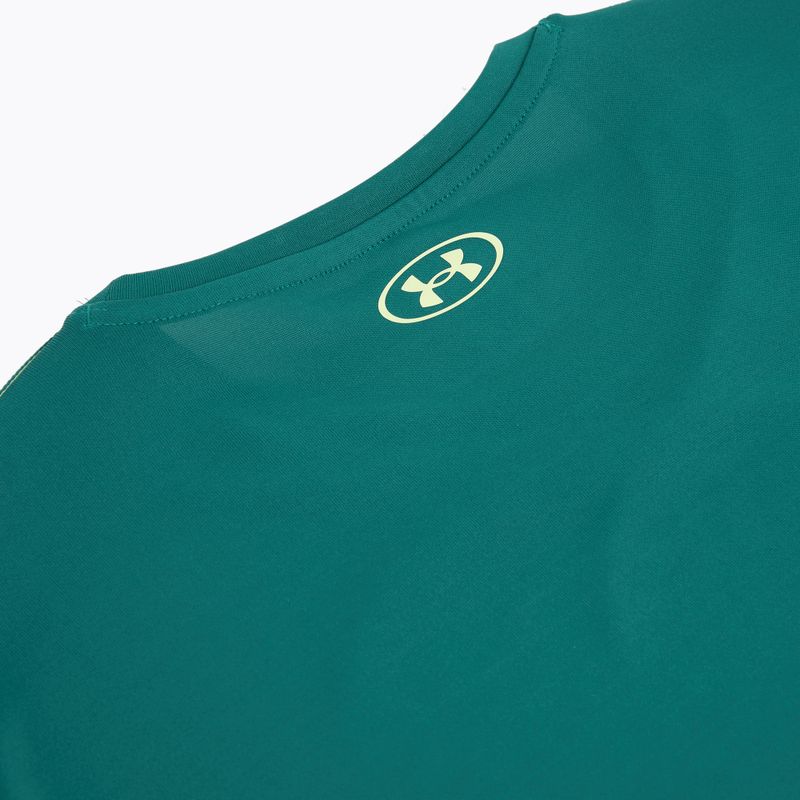 Herren Trainings-T-Shirt Under Armour Tech Taping rack green/fade green 7