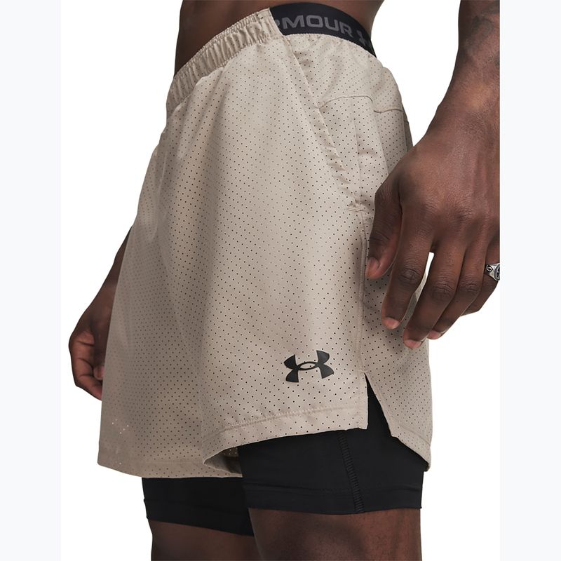 Herren-Trainingsshorts Under Armour Vanish Woven 2.0 2IN1 Shorts timberwolf taupe/black 4