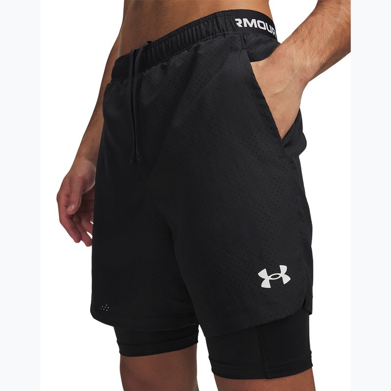 Herren-Trainingsshorts Under Armour Vanish Woven 2.0 2IN1 Shorts black/white 4