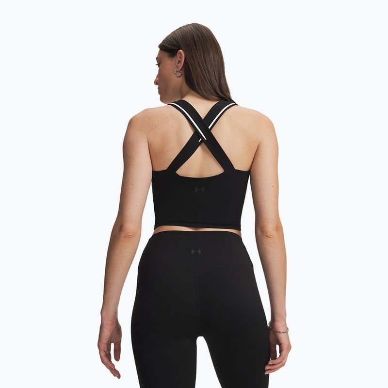 Damen-Trainingsshirt Under Armour Meridian Contour Tank ultimate black/white/ultimate black 2