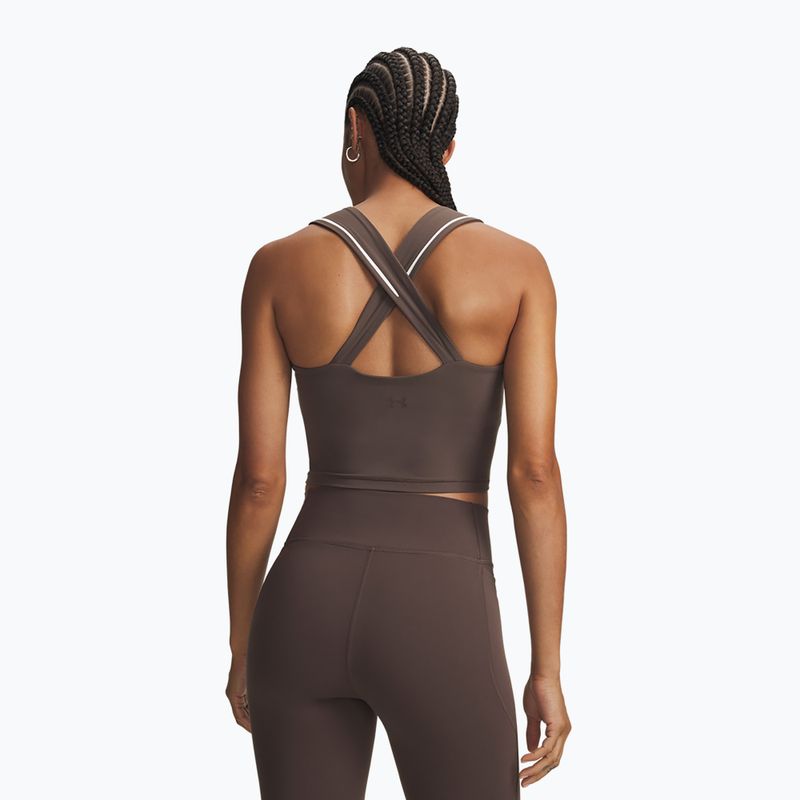Damen-Trainingsshirt Under Armour Meridian Contour Tank peppercorn/white/peppercorn 2