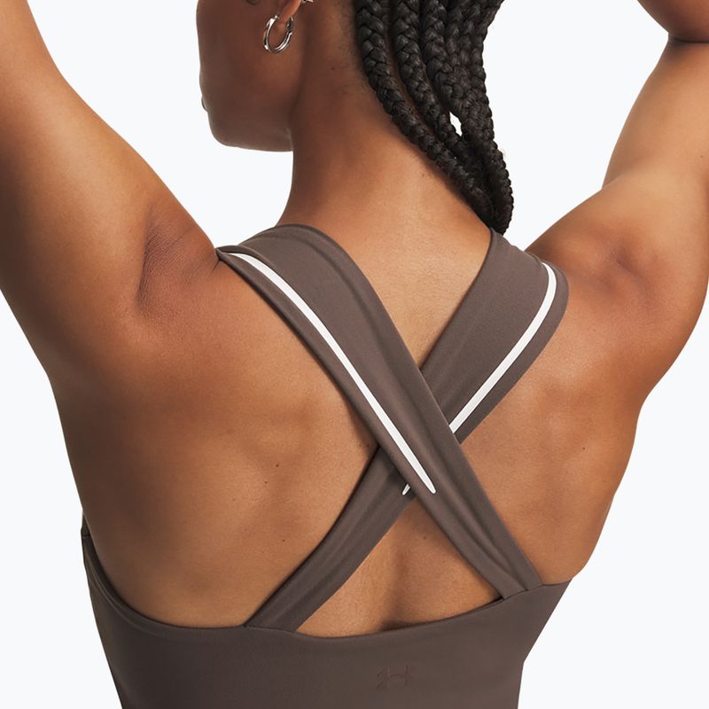 Damen-Trainingsshirt Under Armour Meridian Contour Tank peppercorn/white/peppercorn 3