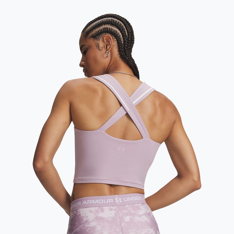 Damen-Trainingsshirt Under Armour Meridian Contour Tank mauve pink/white/mauve pink 2