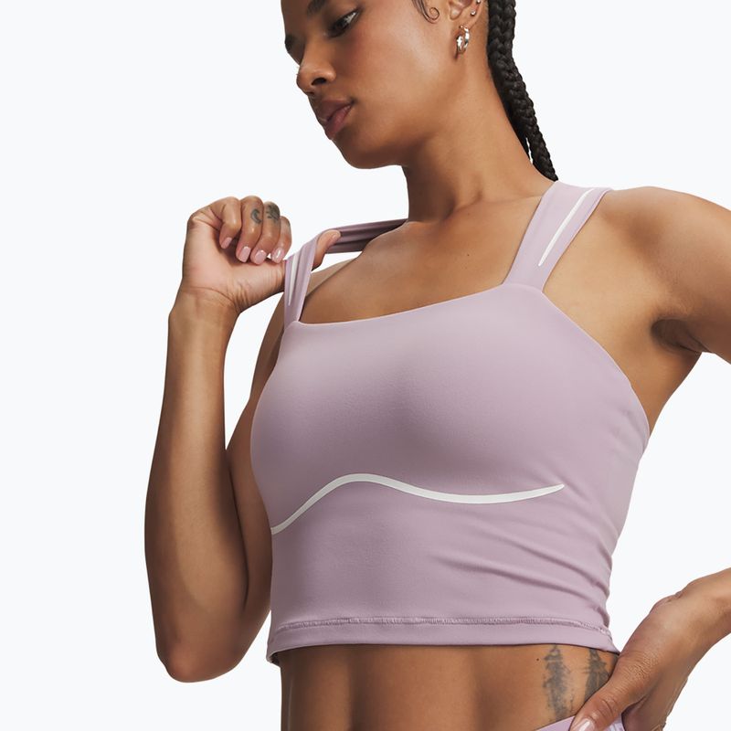 Damen-Trainingsshirt Under Armour Meridian Contour Tank mauve pink/white/mauve pink 3