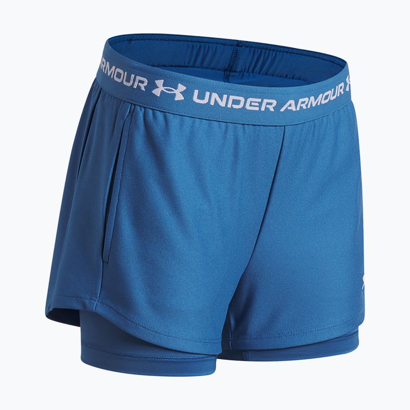 Trainingsshorts für Kinder Under Armour UA Tech Play Up 2IN1 Shorts aegean blue/white 3